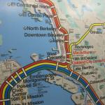 BART Map - headed to downtown Berkeley station