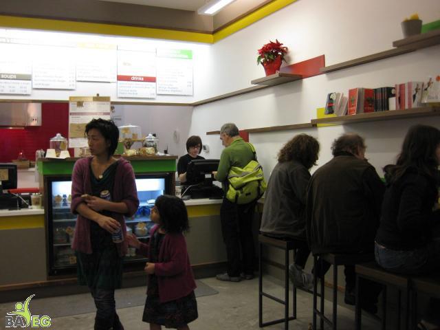 Limited counter seating at Nature's Express, Berkeley