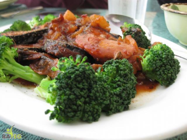 Some fake meat entree at SF Golden Buddha
