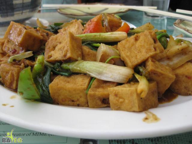 Lemongrass tofu dish at SF Golden Buddha