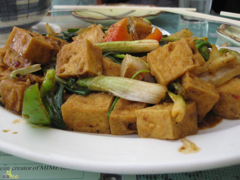 Lemongrass tofu dish at SF Golden Buddha