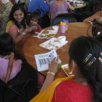 Shared information at the veg lunch at JCNC 10th Anniversary celebration