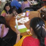 Shared information at the veg lunch at JCNC 10th Anniversary celebration