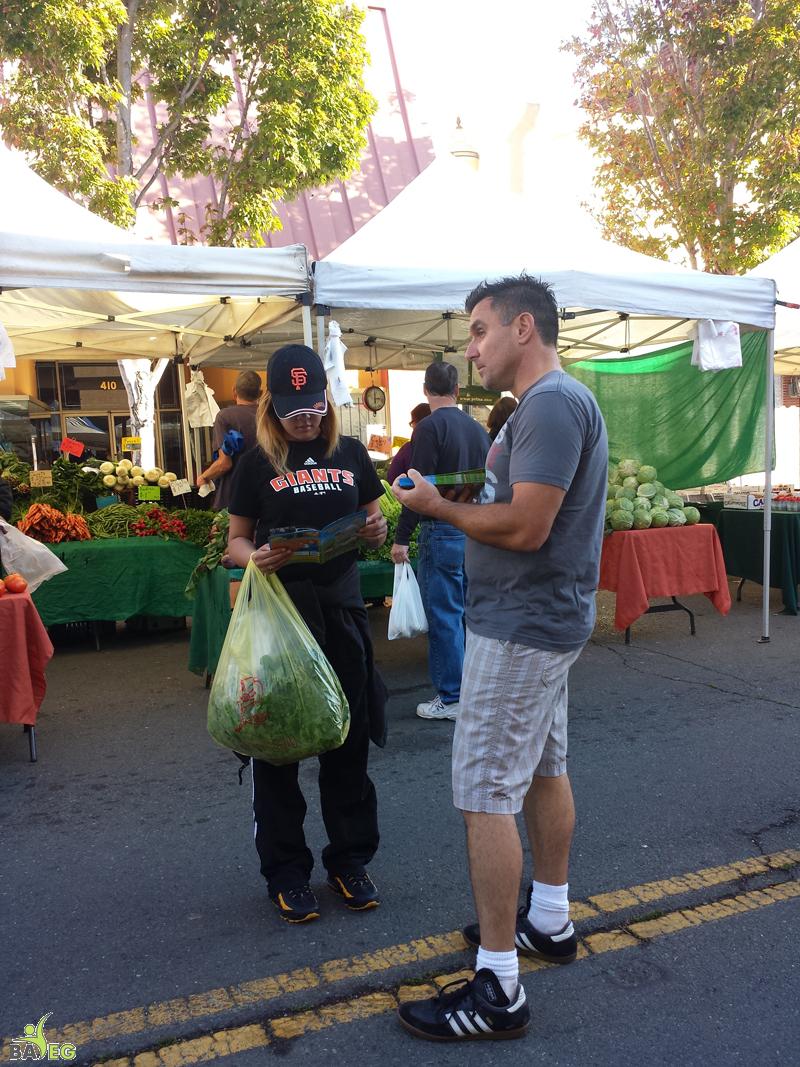 Monthly vegan outreach at Vallejo Farmer's market, October