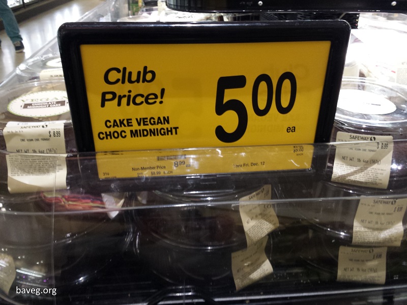 $5 Vegan Cake Sign
