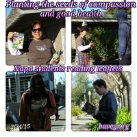 Vegan outreach at Napa Valley College - Feb