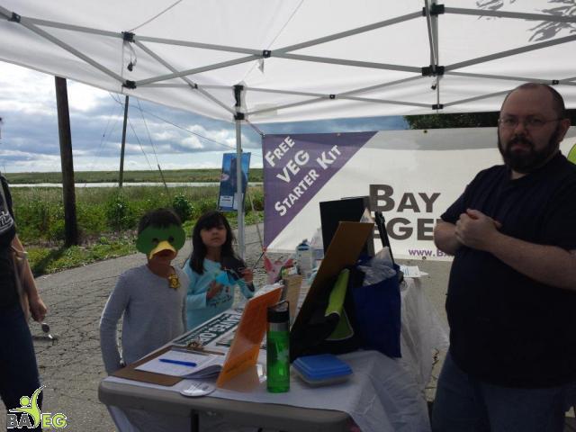 Chris, co-founder of BAVeg, talking to young attendees