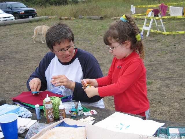 Regina and Shelly do crafts on Saturday afternoon