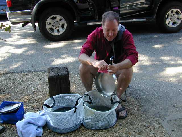 Doug does kitchen duty