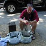 Doug does kitchen duty