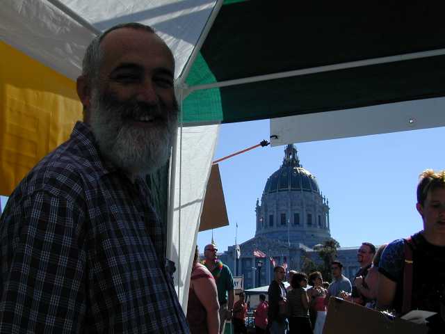 Geo with the Civic Center in the background