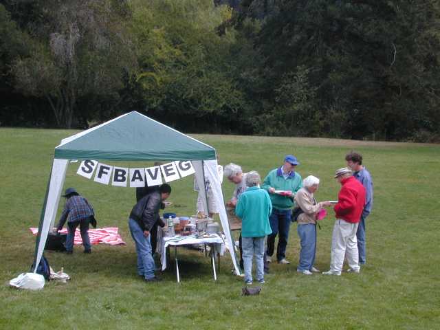But people did arrive.. bearing gifts of yummy vegan food... and the fog eventually lifted...