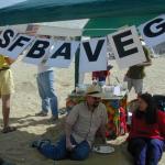 We had 2 signs telling the entire beach that we were sfBAVeg'ers.