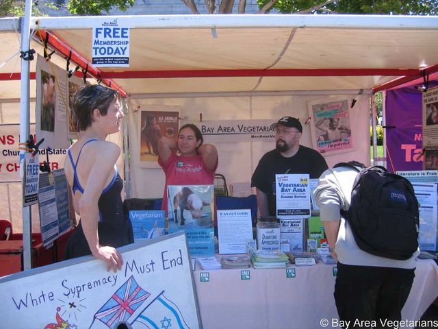 Katherine & Chris at the BAVeg booth