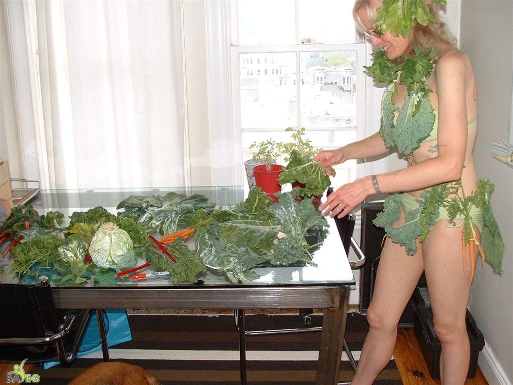 Alex checks the produce